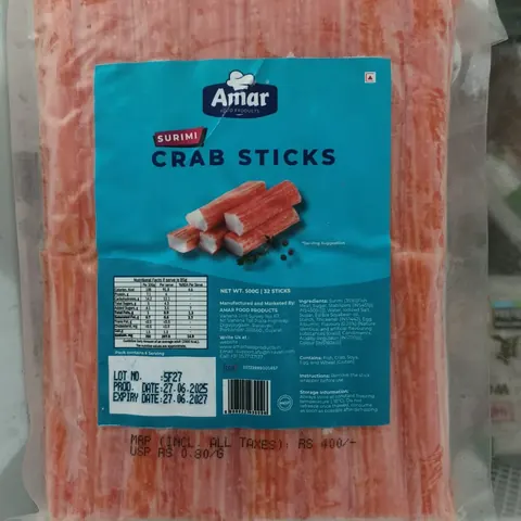 Imitation Crab Sticks (Surimi) — product photo from Divya Luxury Foods